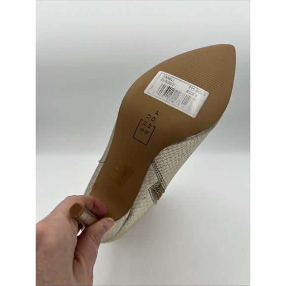 Shu Shop Yaneli Gold Foil Western Snake Stiletto Heel Pull on Boots Size 8 - Picture 7 of 9